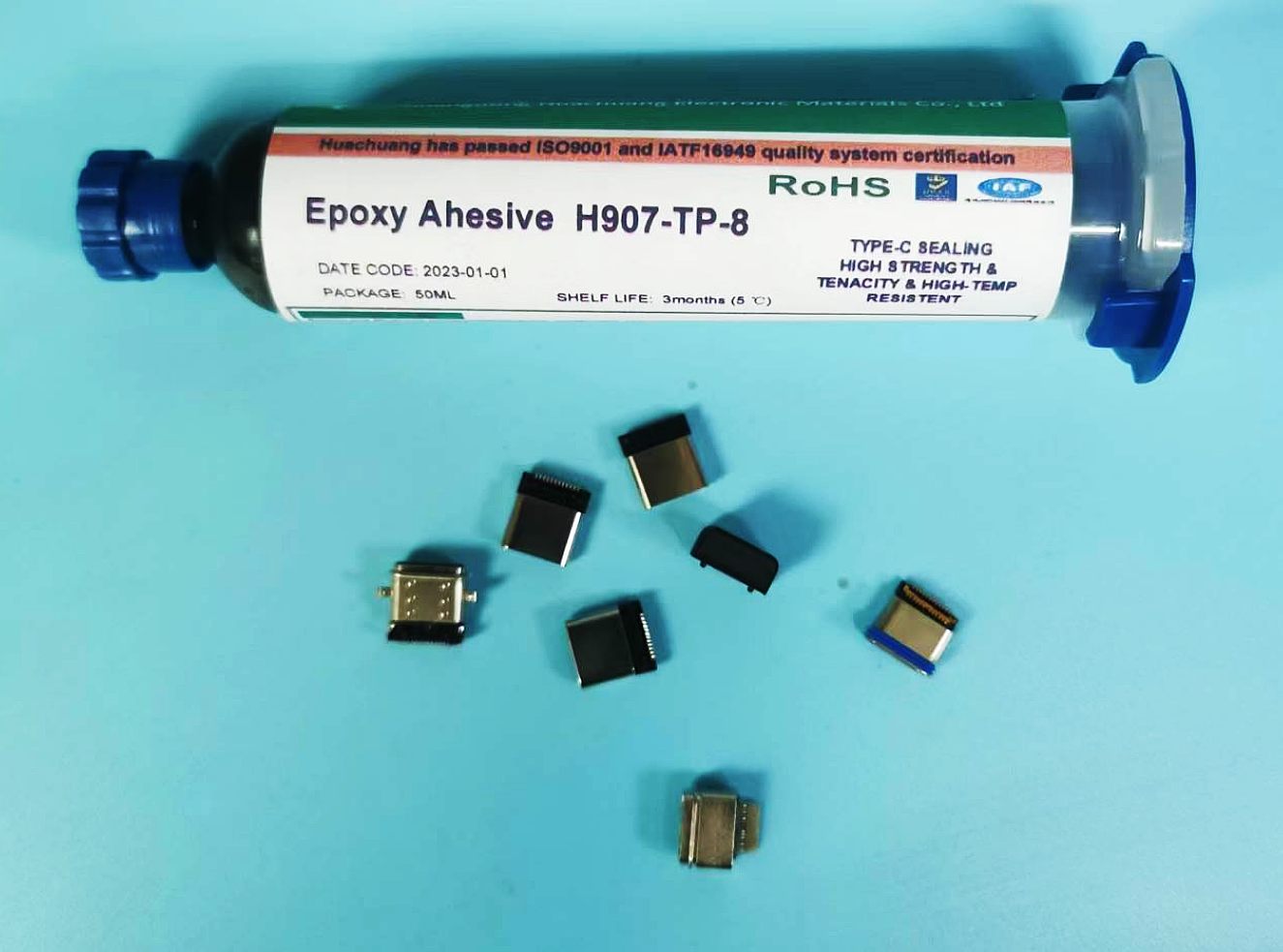 H907-TP-8, Type-c adhesive, Type-c connector sealant, sealing adhesive, epoxy resin adhesive